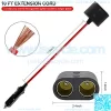 ZHSMS Car Cigarette Lighter Splitter Power Adapter, 12V/24V DC Outlet Car Charger Port,10Ft Heavy Duty Extension Cable with Cigarette Lighter Plug Socket,8% coupon applied at checkout,with coupon - Image 4