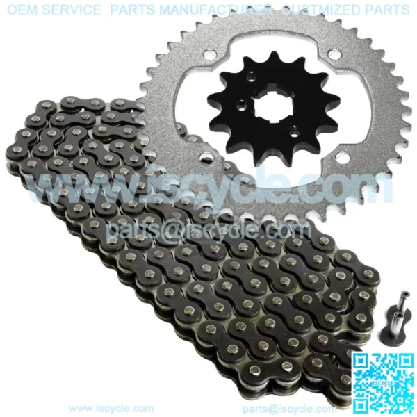 Black Drive Chain And Sprockets Kit for Yamaha Banshee 350 YFZ350 1987 1988