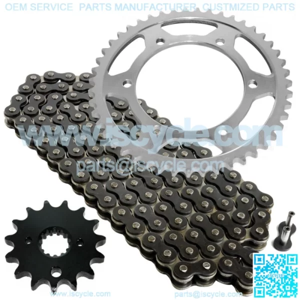 Black Drive Chain And Sprocket Kit for Yamaha YZF600R 1995-2007 530-Chain Type
