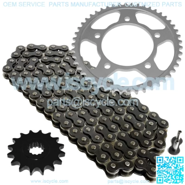 Black Drive Chain And Sprocket Kit for Yamaha YZF-R6 2006-2018 530-Chain Type