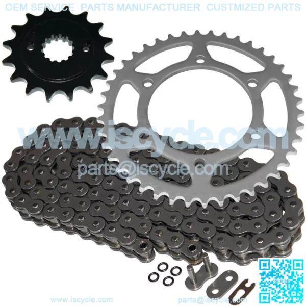 O-Ring Drive Chain and Sprocket Kit for Kawasaki ER5 ER500 1999 2000 2001 2002