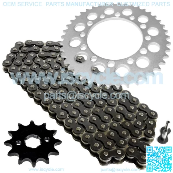 Black Drive Chain And Sprockets Kit for Honda TRX200 Fourtrax 200 2X4 1990-1997