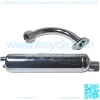 Silver Exhaust Pipe Muffler Jet Kit For Predator 212cc 196cc 6.5Hp GX160 GX200 KT196 CK196 Hammerheat 80t Manco Go Kart Trailmaster MB200 Mini Bike - Image 2