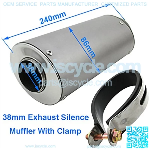 38mm Mute Silence Quiet Muffler For 125cc 140cc 150cc 160cc Pit Dirt Bike Motorcycle Motocross - Image 2