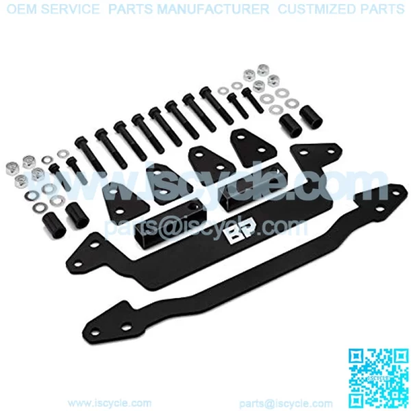 Fits Brute Force 650i 750i 2" Front 2" Rear Lift Kit Kawasaki UTV Full Lift Kit (Black) Steel