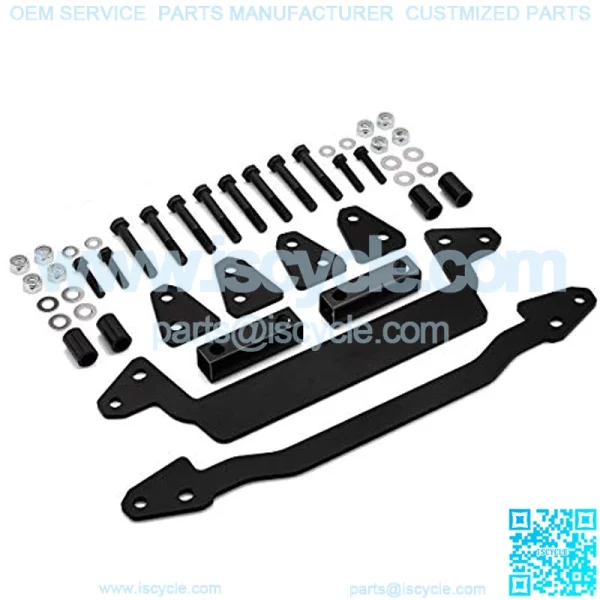 Fits Brute Force 650i 750i 2" Front 2" Rear Lift Kit Kawasaki UTV Full Lift Kit (Black) Steel - Image 2
