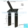 Tail Wheel Fork Yoke 1.25" Shaft w/ 0.75" Axle Hole & 4.25" Usable Length 63740 - Image 2