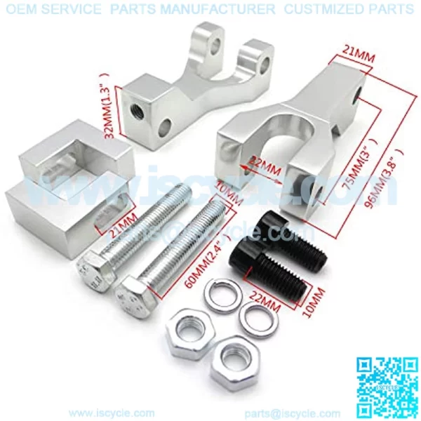 Motorcycle Front Lowering Kit Silver New Compatible with Suzuki LTR 450 QuadRacer ATV [P/N:MT283-008] - Image 2