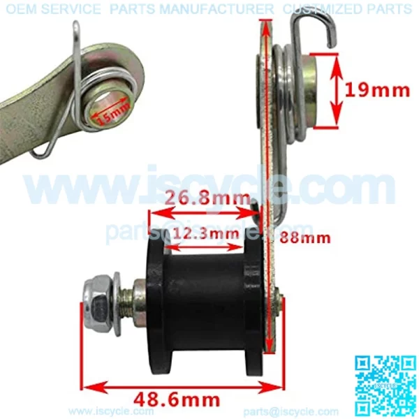 Heavy Duty Chain Roller Tensioner w/Spring 110cc 125cc 140cc Dirt Pit Pro Dirt Bike 4 wheeler Black - Image 2