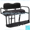 Club Car Precedent Golf Cart Flip Folding Rear Back Seat Kit - Black