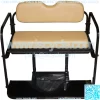 Yamaha G14, G16, G19, G22 Golf Cart Flip Folding Rear Back Seat Kit - Tan - Image 4