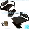 Club Car DS Golf Cart Flip Folding Rear Back Seat Kit for 1982 to 2000.5-Black