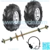 44" Rear Axle Shaft Kit with 16x8-7 Tubeless Wheels Tires Rim and Chain Sprocket Brake Disc Pillow Block Brake Master Cylinder for ATV Go Kart UTV Quad Bike Buggy Ride on Mowers
