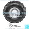 44" Rear Axle Shaft Kit with 16x8-7 Tubeless Wheels Tires Rim and Chain Sprocket Brake Disc Pillow Block Brake Master Cylinder for ATV Go Kart UTV Quad Bike Buggy Ride on Mowers - Image 3
