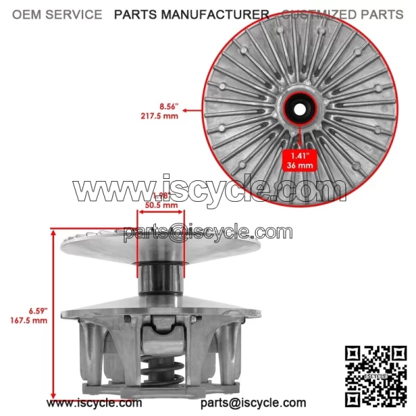 Primary Drive Clutch For Polaris Ranger Crew XP 1000 EPS 19-20 1323785 1323397 - Image 2