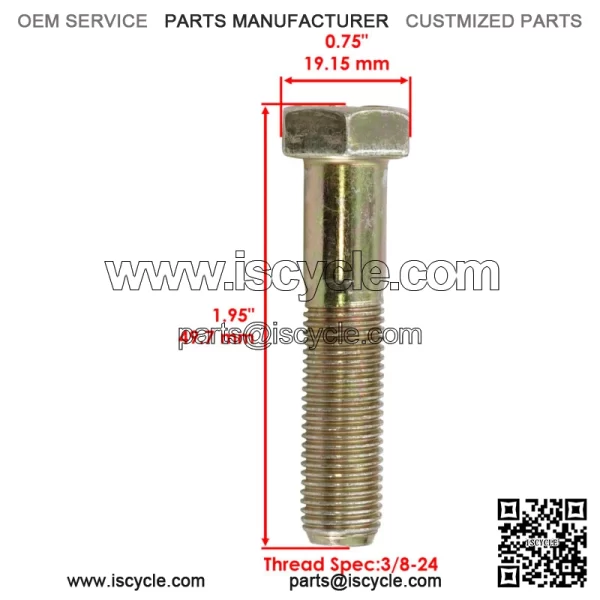 7521149 7520340 Front or Rear Control Arm Bolt For Polaris Sportsman 570 16-2020 - Image 2