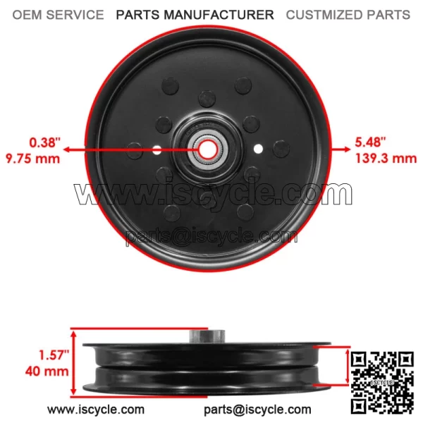 07352400 D28050 07300112 Deck Flat Idler Pulley For Ariens For Gravely - Image 2