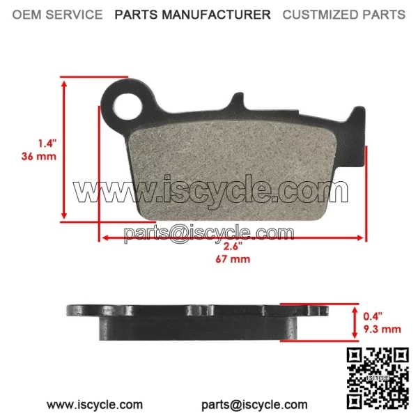 Front and Rear Brake Pads for Kawasaki KX250 KX250X KX450X 2021-2025 - Image 2