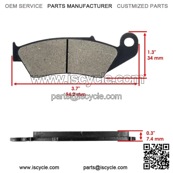Front and Rear Brake Pads for Kawasaki KX250 KX250X KX450X 2021-2025 - Image 3