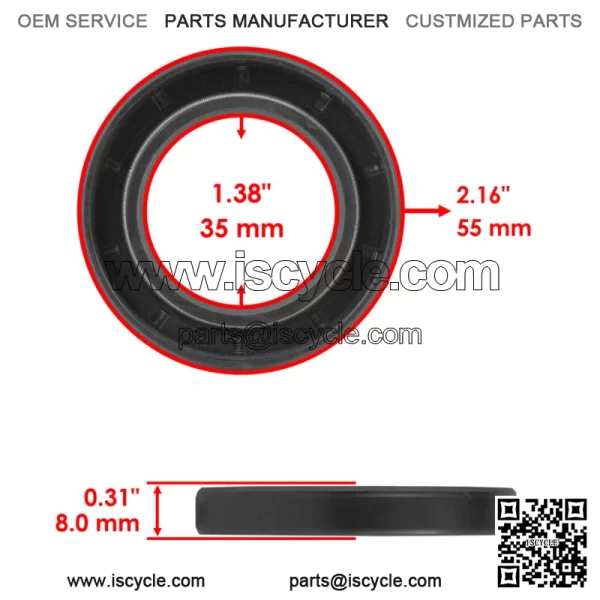 4WV-46163-00-00 Front Axle Oil Seal For Yamaha Grizzly 600 YFM600FW 1998-2001 - Image 2