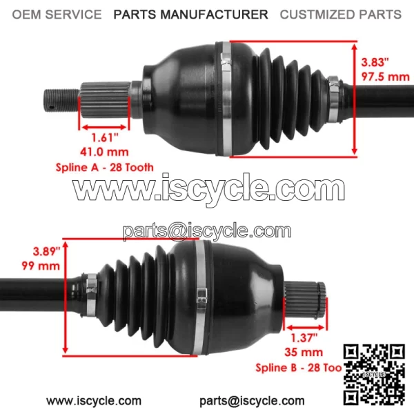 Rear CV Joint Axle For Polaris RZR Pro XP 4 2020-2025  Left Or Right - Image 3