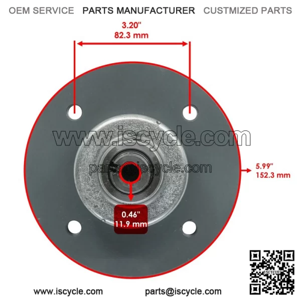 60" 72" Deck Spindle for Bad Boy AOS 2009-2010 / AOS Diesel 2010 037-4000-00 - Image 3