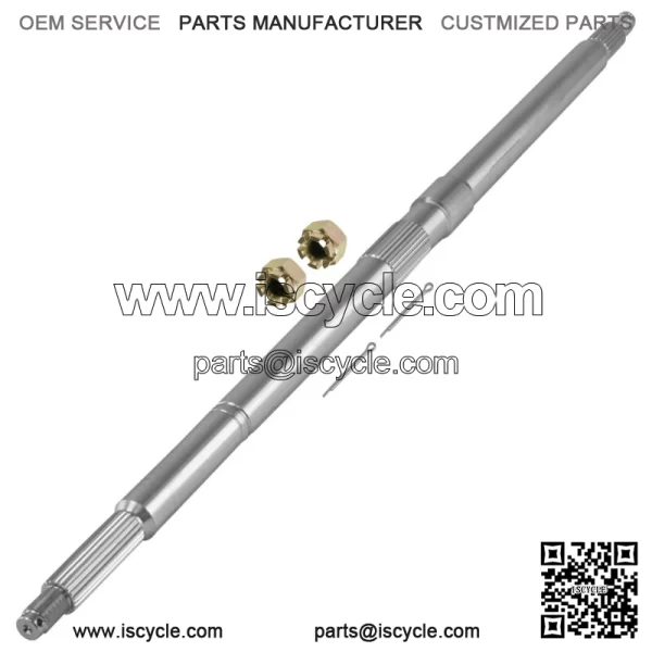 Rear Axle Shaft with Castle Nuts Pin For Polaris Xpedition 325 425 2000-2001