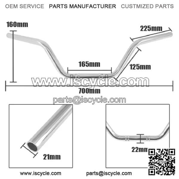 1" Chrome Handlebar Drag Bar Anti-rust For CF-Moto CFORCE 1000 800 600 500 ATV - Image 2