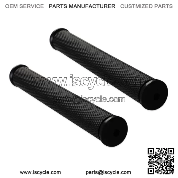 Black 8" Rubber Snowmobile Grips For Cat Polaris Skidoo Yamaha 7/8'' handlebars