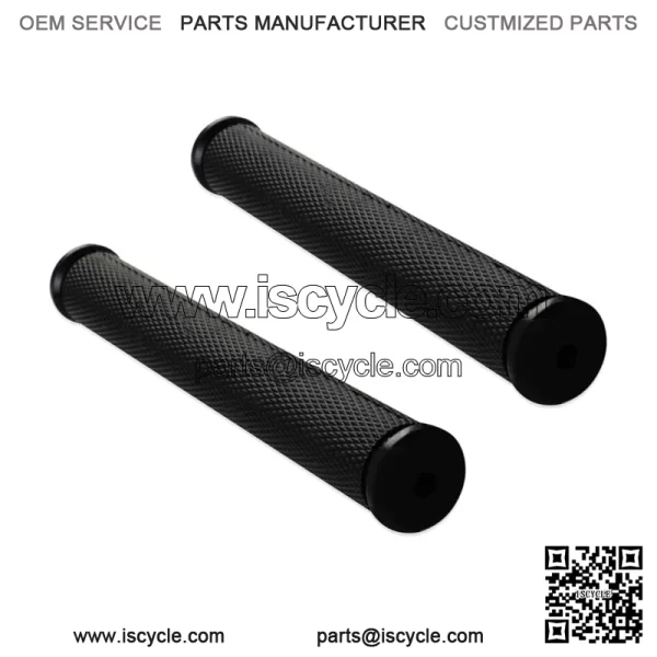 Black 8" Rubber Snowmobile Grips For Cat Skidoo Yamaha 7/8'' handlebars