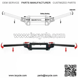 7/8" 22mm Adjustable Anti Vibration Handlebars For Yamaha Banshee YFZ350 YFZ450R