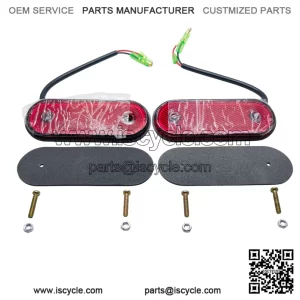 Red Side 20 LED Rear Tail Marker Lights Oval X2 12V 24V Neon Trailer Truck Lorry