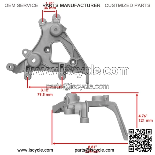Front Fender Right Headlight & Bracket For Yamaha Raptor 700 YFM700 2006-2012 - Image 2