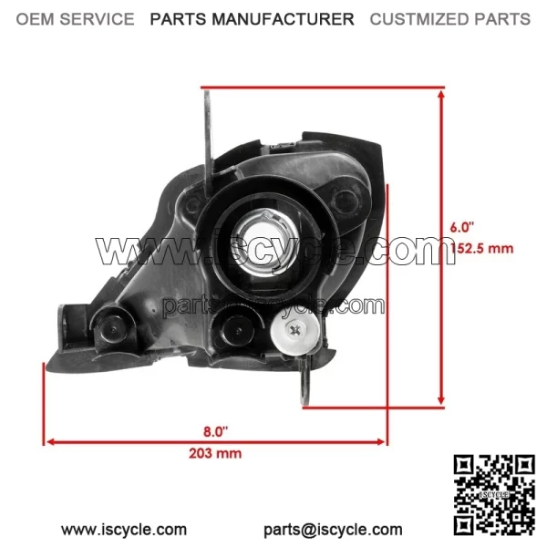 Front Fender Right Headlight & Bracket For Yamaha Raptor 700 YFM700 2006-2012 - Image 3