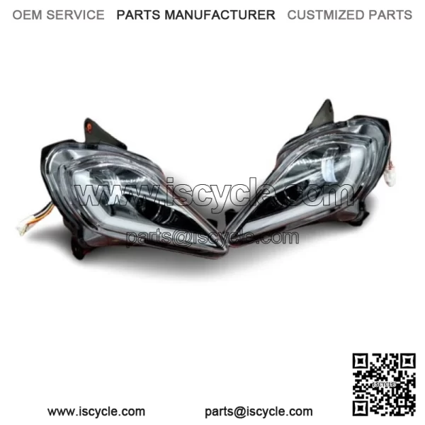 2 x LED Headlights Yamaha YFZ450R Raptor 700 700R YFZ450 WOLVERINE - Image 3