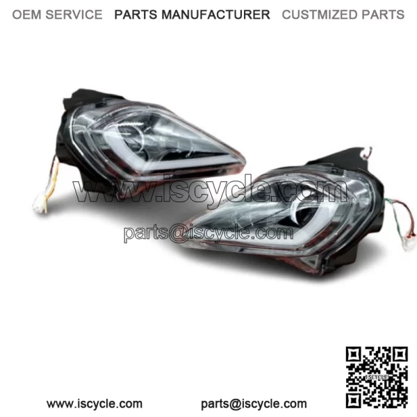 2 x LED Headlights Yamaha YFZ450R Raptor 700 700R YFZ450 WOLVERINE - Image 4