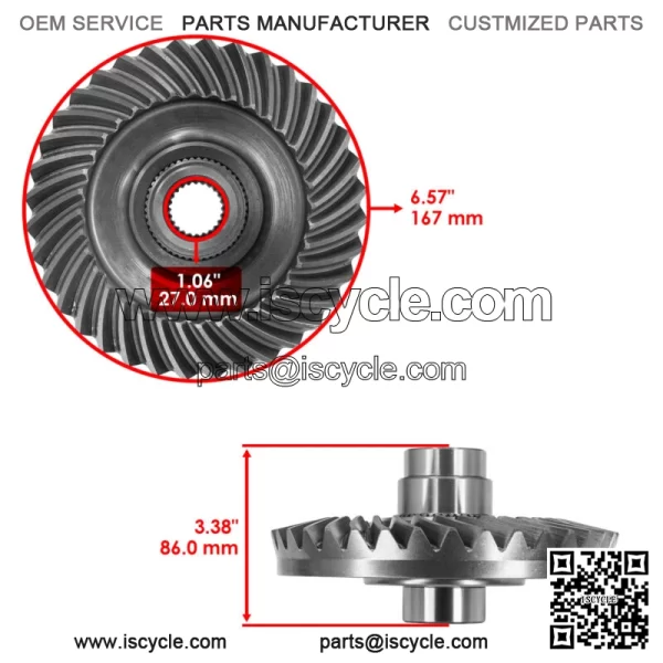 Rear Differential Gear & Pinion For Can Am Outlander Max 650 6x6 2022 - Image 2