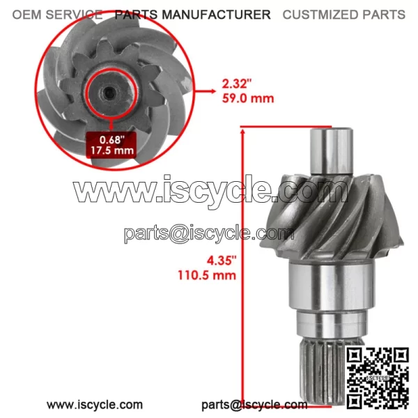 Rear Differential Gear & Pinion For Can Am Outlander Max 650 6x6 2022 - Image 3