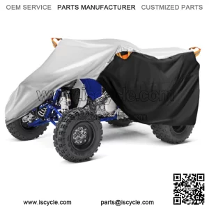 Quad Bike ATV Cover Waterproof Dust Protector Black+Silver For Yamaha YFZ 450 R