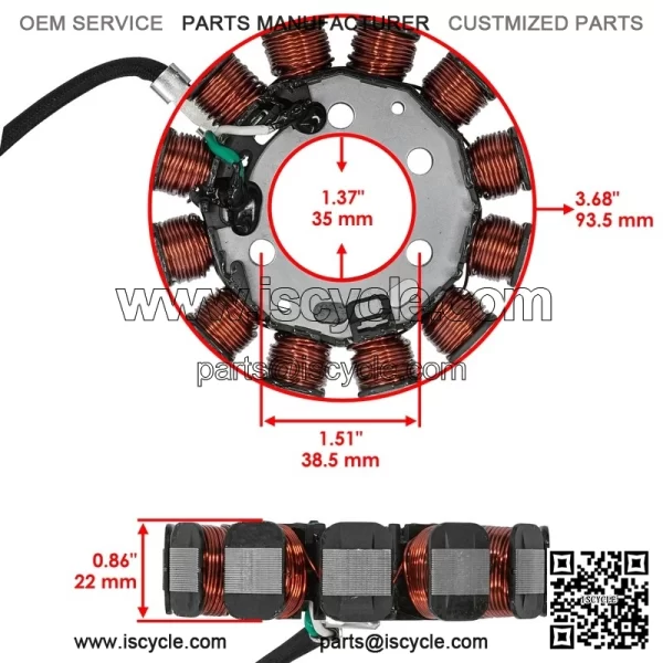 Generator Stator & Gasket For Honda CRF110F 2013-2018 31120-KYK-911 - Image 2