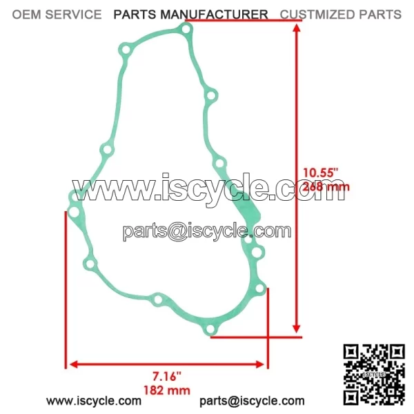 Stator & Clutch Cover Gasket For Yamaha 3D7-15451-00-00 3D7-15462-00-00 - Image 2