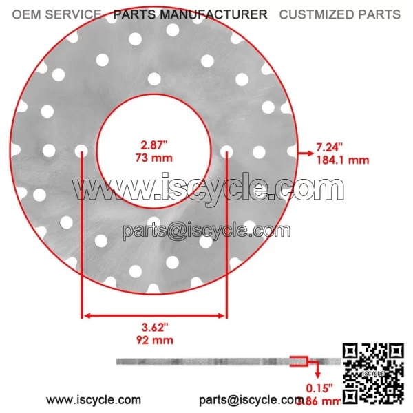 Polaris Scrambler 500 4X4/2X4 2001-2004 Front/Rear Brake Disc Rotors - Image 2