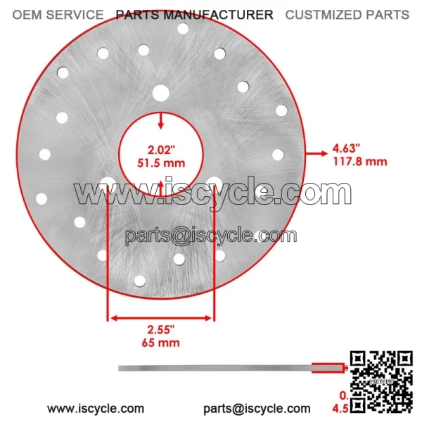Polaris Scrambler 500 4X4/2X4 2001-2004 Front/Rear Brake Disc Rotors - Image 3