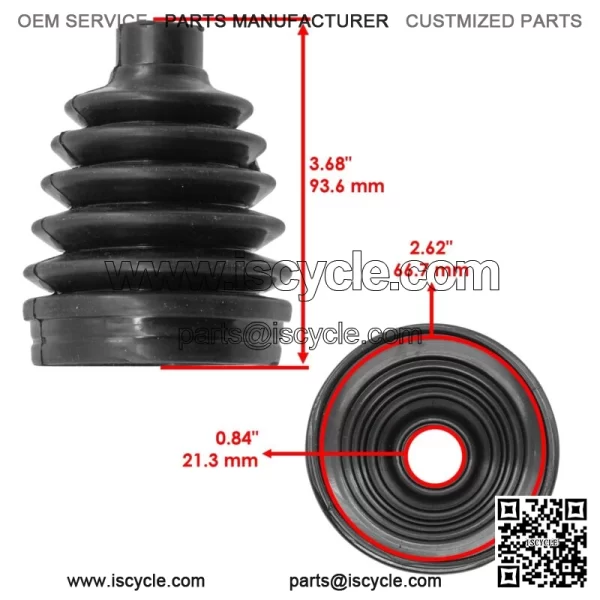 Front Inner CV Axle Boot For Honda Pioneer 520 SXS520M 2021-2022 - Image 2
