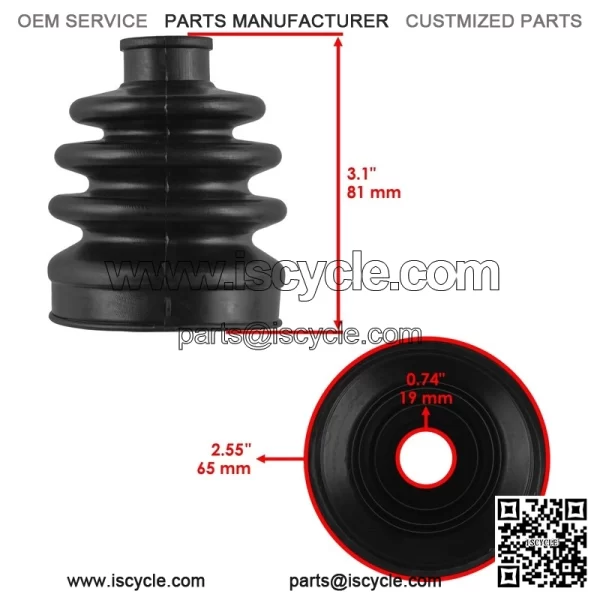 2 Front Inner Outer Axle CV Boot Kit For Honda TRX450ES TRX450S Foreman 98-01 - Image 2