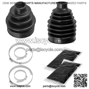 Front Axle Inner & Outer CV Boot Kit For Yamaha Kodiak 450 YFM450 EPS 2022-2025