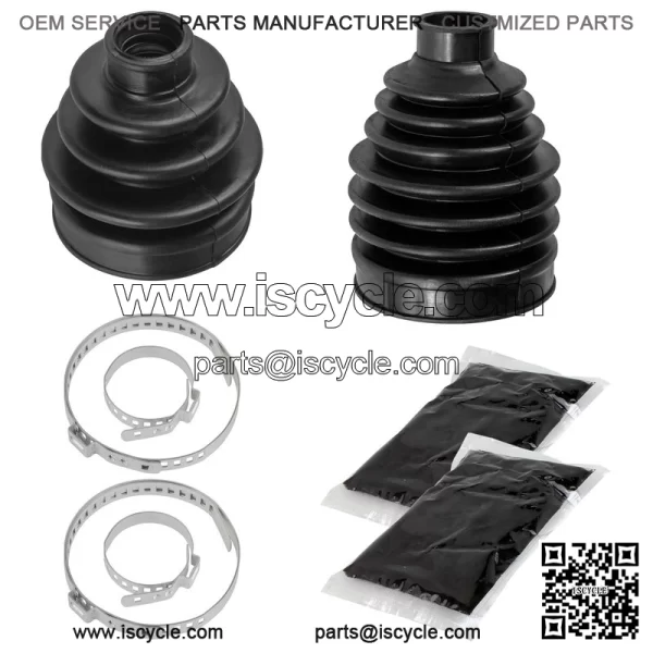 Front Axle Inner & Outer CV Boot Kit For Yamaha Kodiak 450 YFM450 EPS 2022-2025