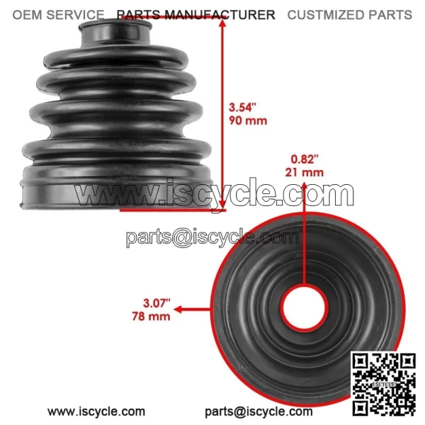 Rear Axle Inner Outer CV Boot Kit For Polaris Ranger 570 Full Size 2019-2025 - Image 2