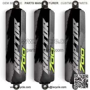 Armor Black Grey Shock Covers for Yamaha Raptor YFM700R [Special Edition](Set 3)