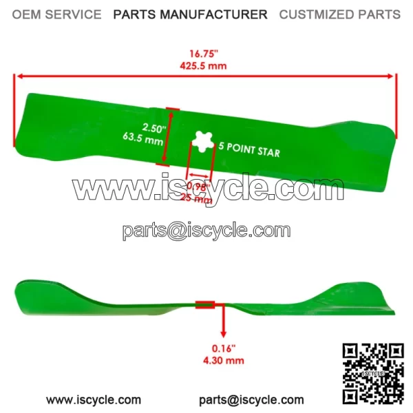 588811002 48" Deck High Lift Bagging Blade For RedMax RZT 48 / YT 2348 2448 F - Image 2